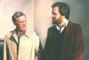 Joseph Campbell with Jonathan Young, founding curator of the Joseph Campbell Archives (1985)